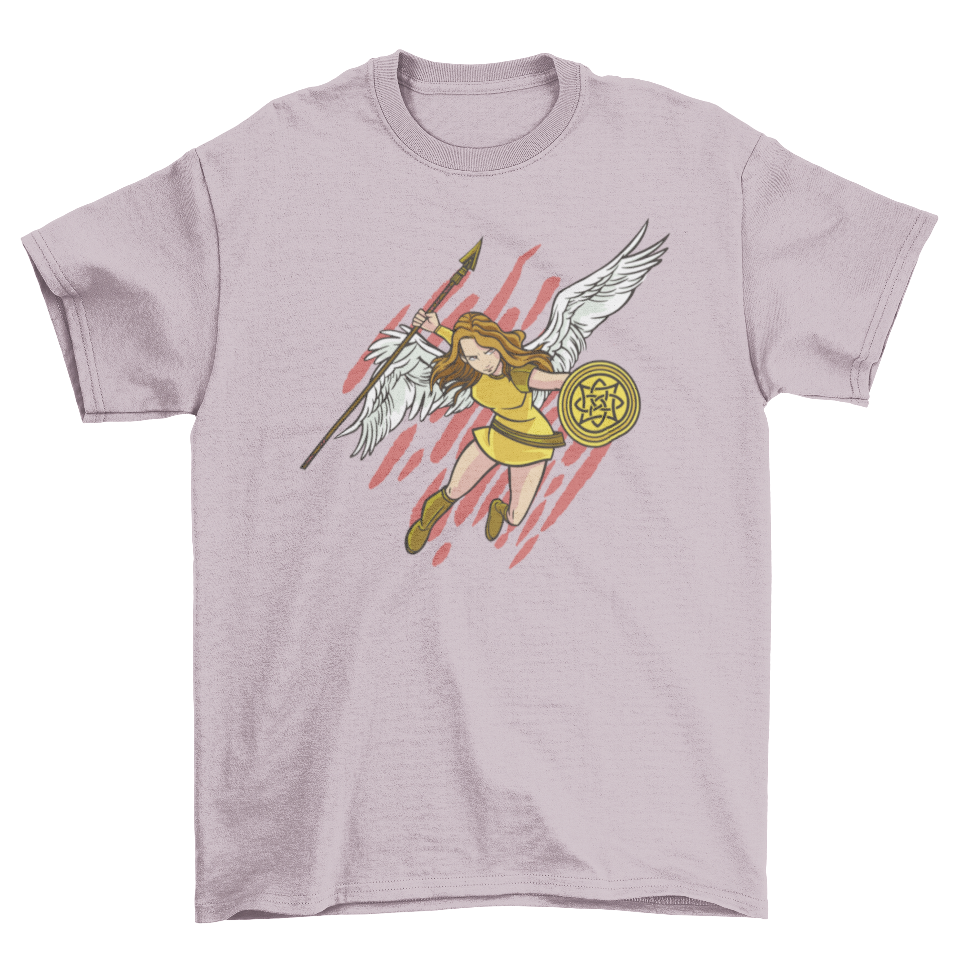 Valkiria warrior t-shirt featuring a bold warrior design, showcasing Norse mythology elements.