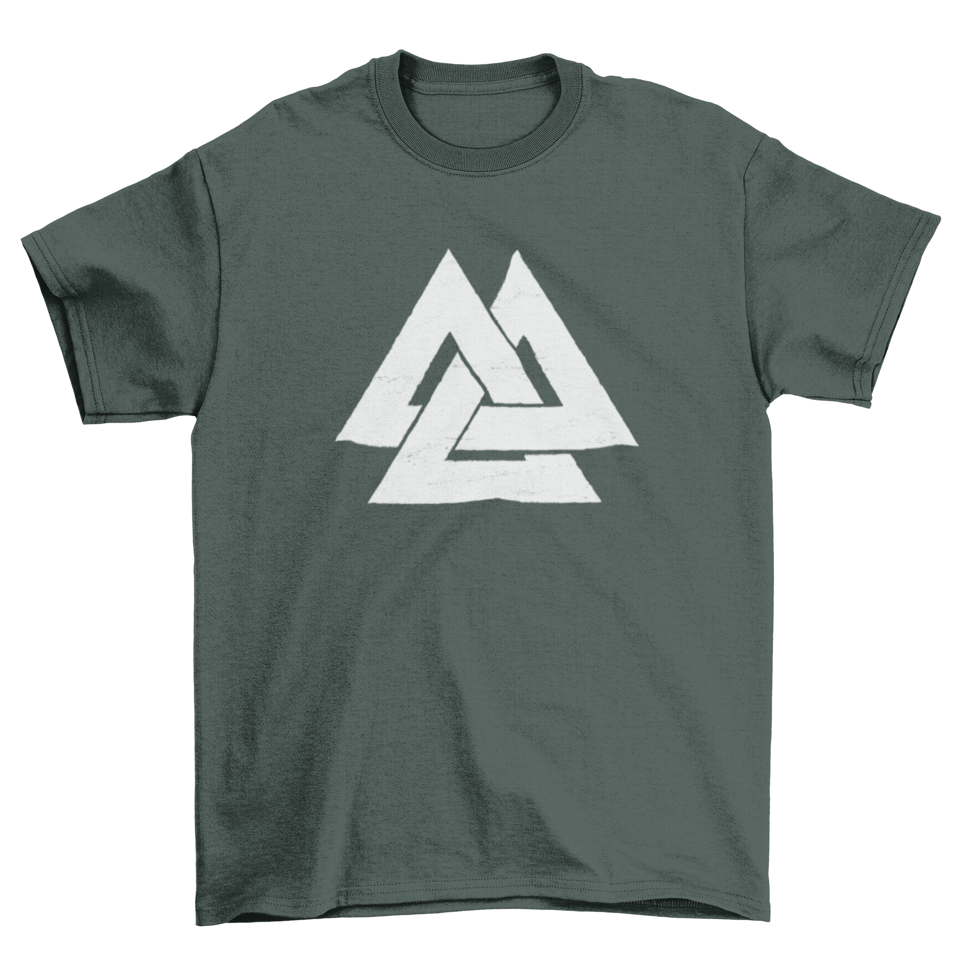 A stylish t-shirt featuring the Valknut symbol, showcasing intricate design and comfortable fabric.