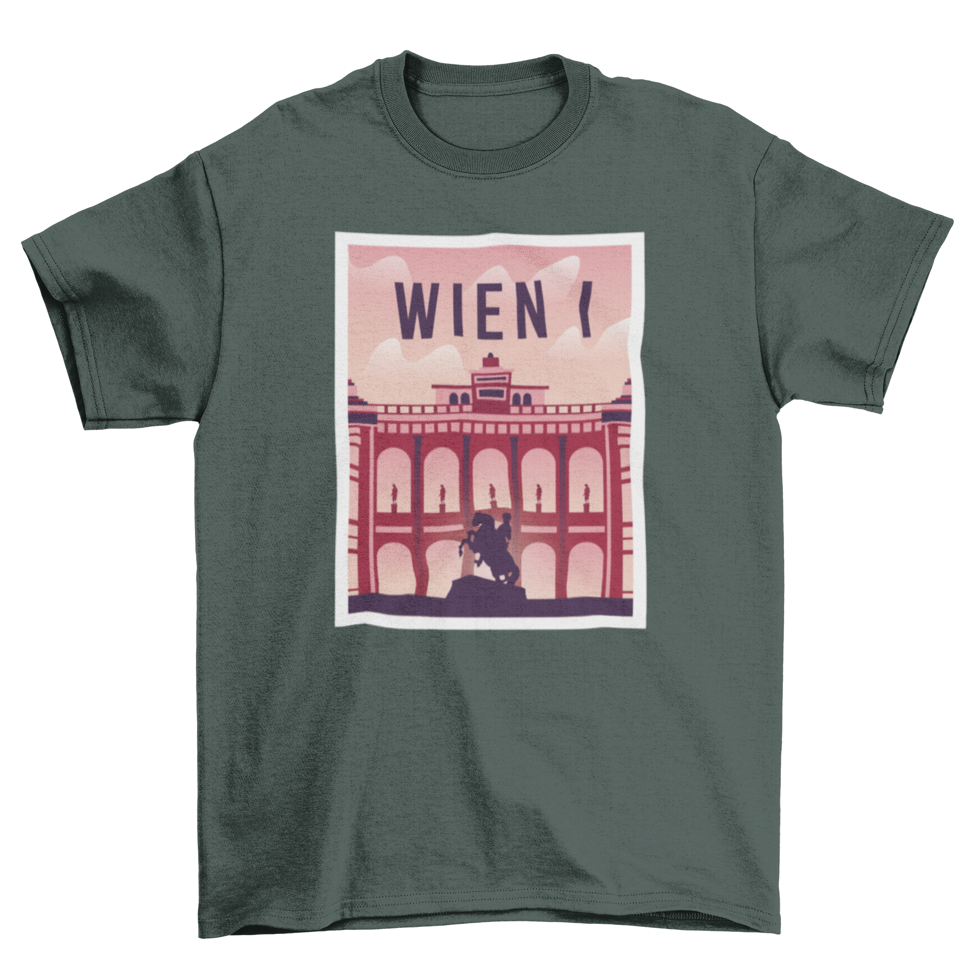 Vienna Palace T-shirt featuring Hofburg Palace design and the text WIEN I, showcasing a stylish tribute to Vienna.