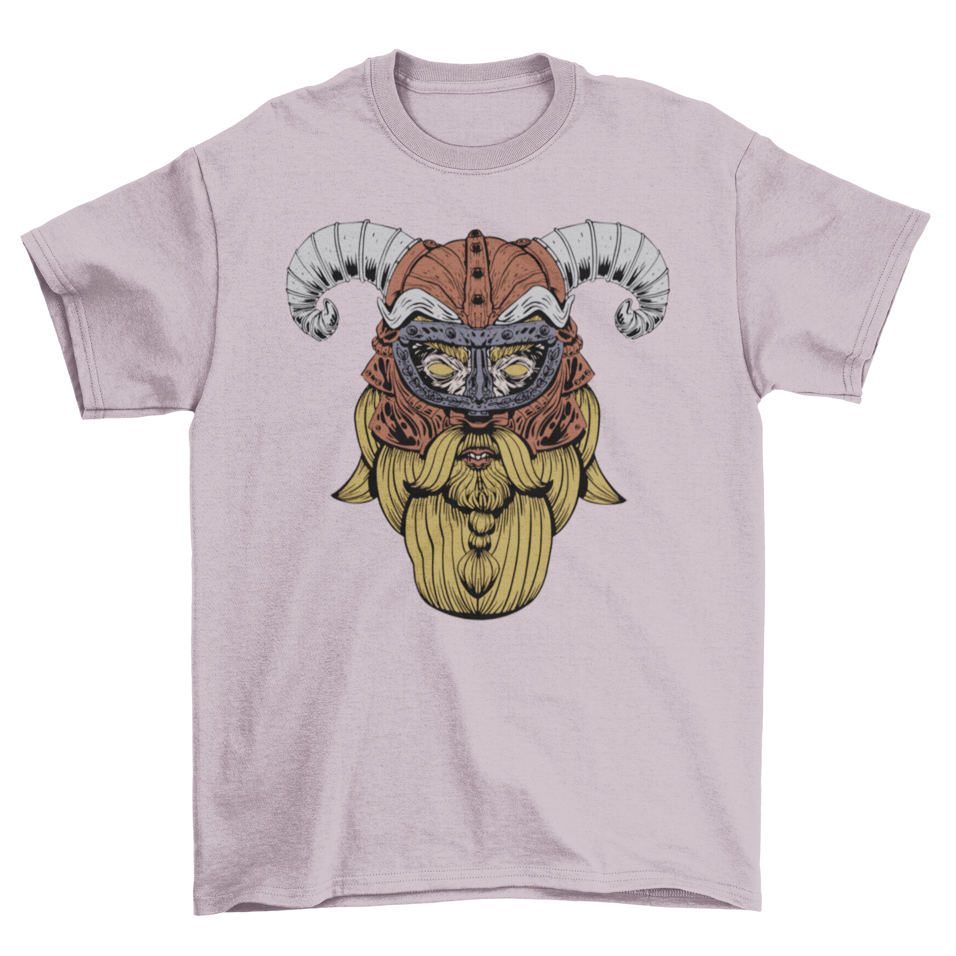 A stylish Viking face t-shirt featuring a detailed illustration of a Viking's face, perfect for casual wear.