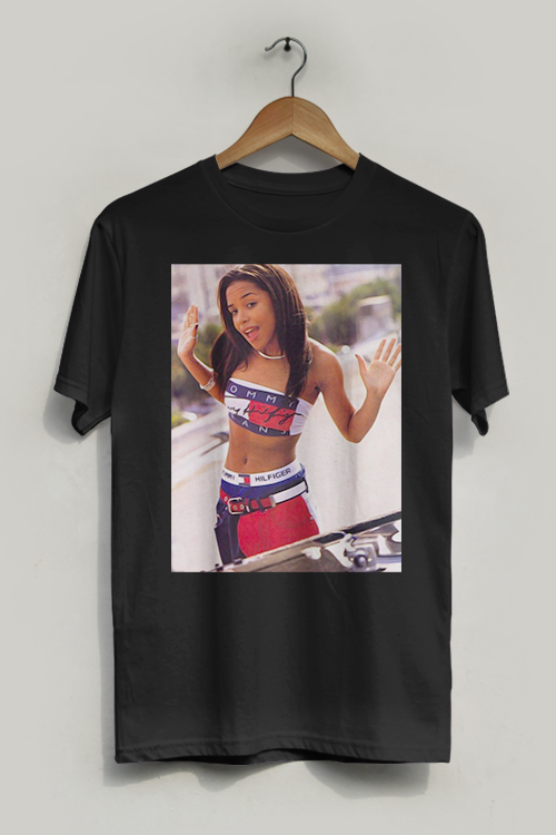 Vintage Aaliyah Graphic T-Shirt featuring a stylish design in soft ring-spun cotton, perfect for casual wear.