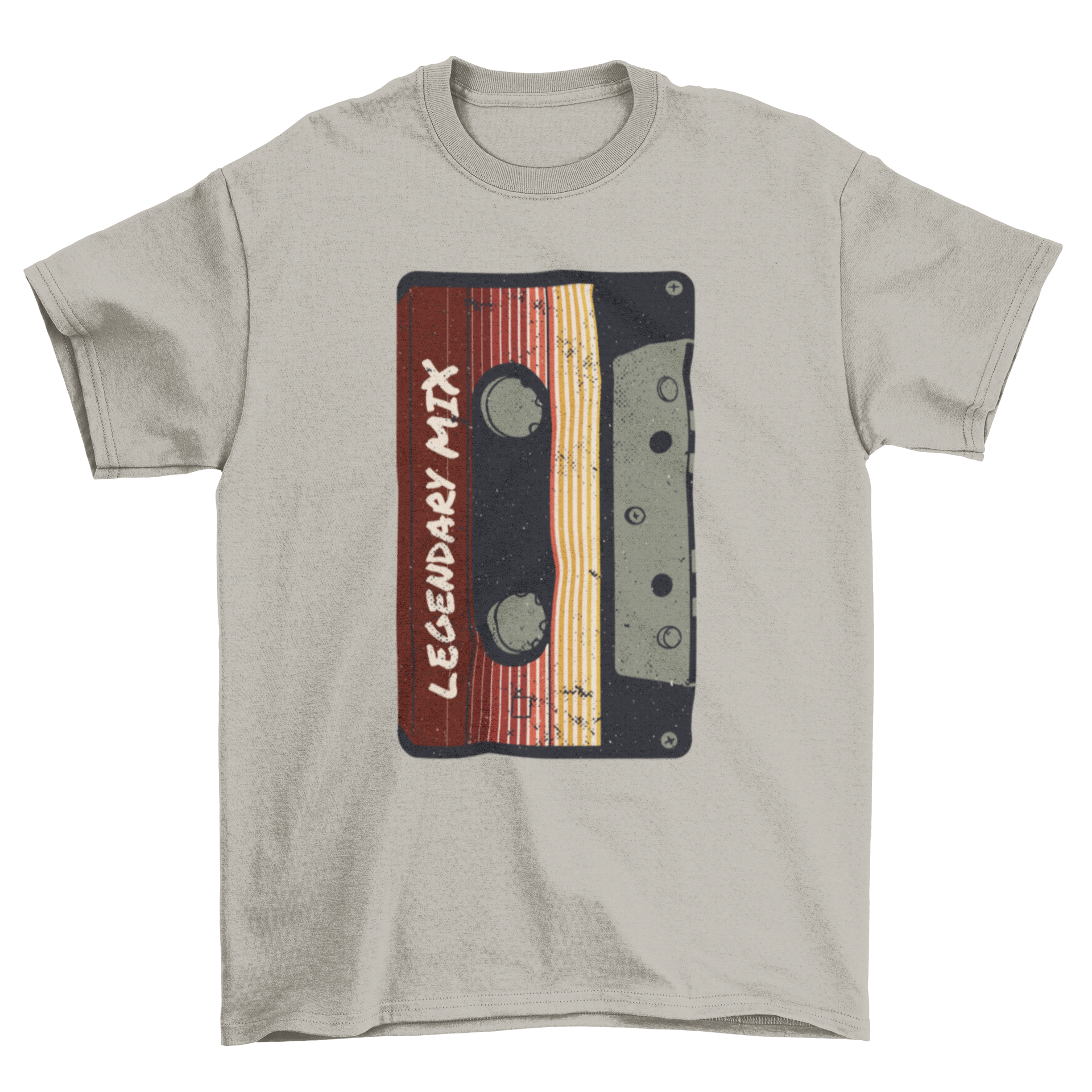 Vintage Cassette Tape T-shirt featuring 'LEGENDARY MIX' design on a soft fabric.