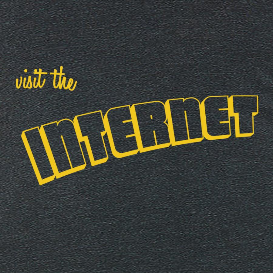 A soft cotton shirt featuring a hand-printed design that says 'Visit the Internet', perfect for casual wear.