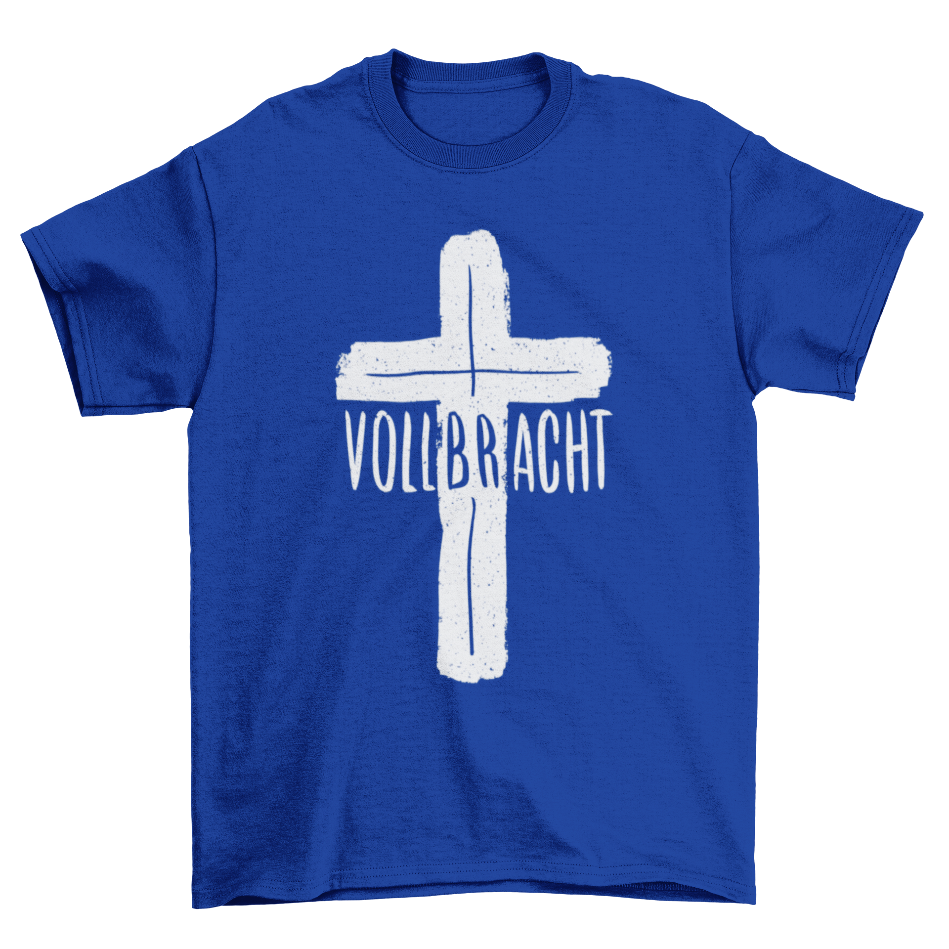 Vollbracth Cross T-shirt Design featuring a grunge brush style cross and the word VOLLBRACHT, suitable for various merchandise.