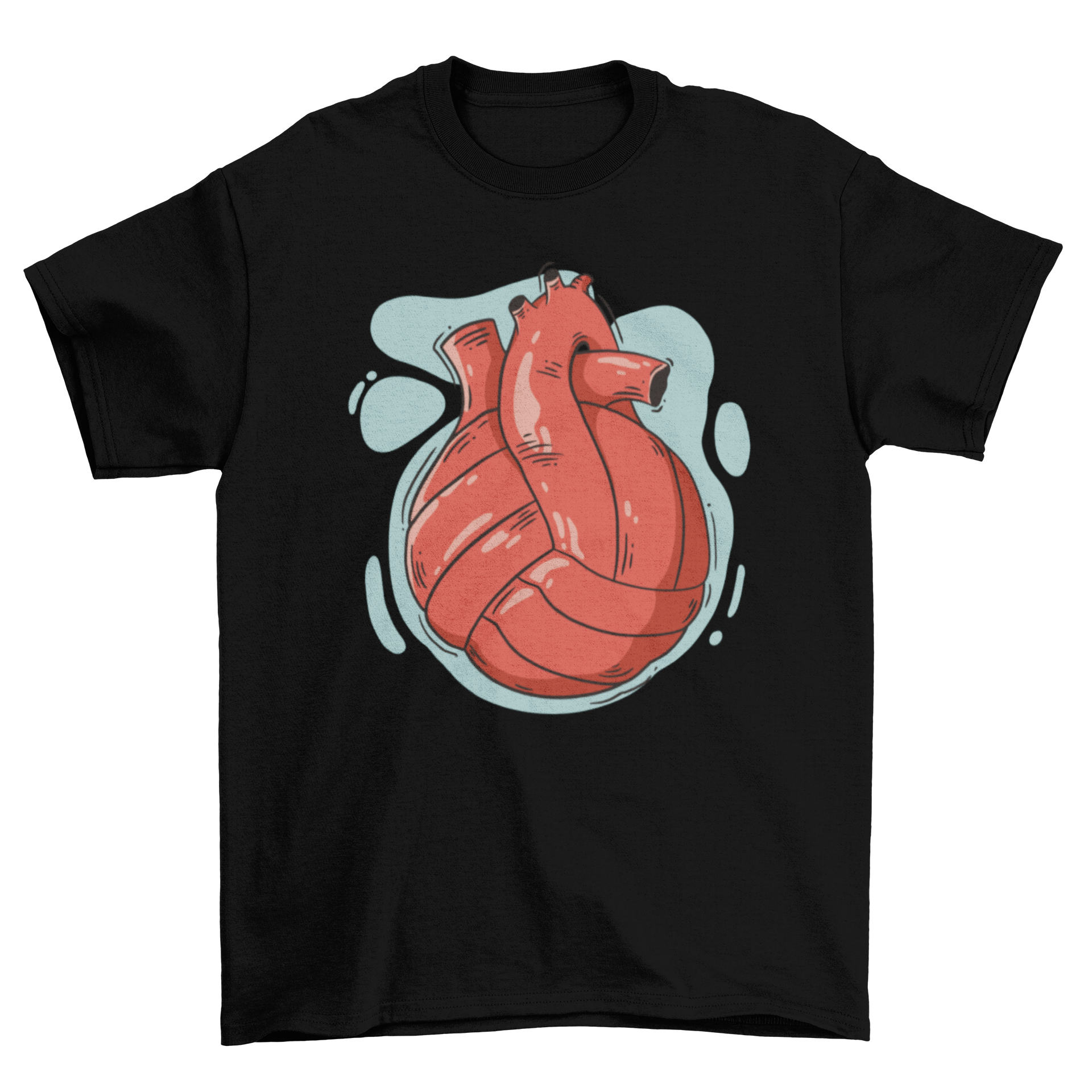 A stylish t-shirt featuring a volleyball designed in the shape of a heart, perfect for volleyball lovers.