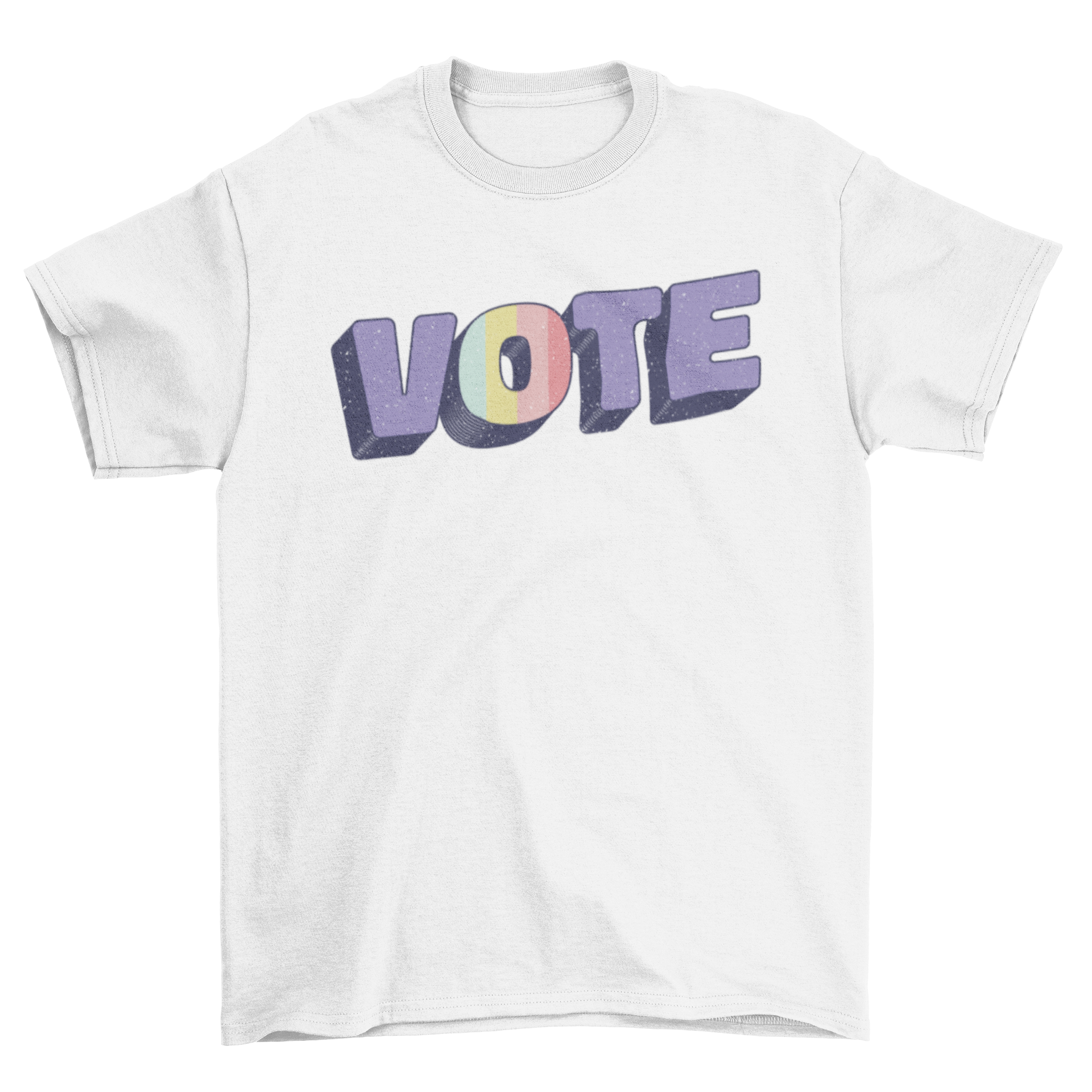 Vote quote t-shirt featuring bold lettering that reads 'VOTE', designed for activism and civic engagement.