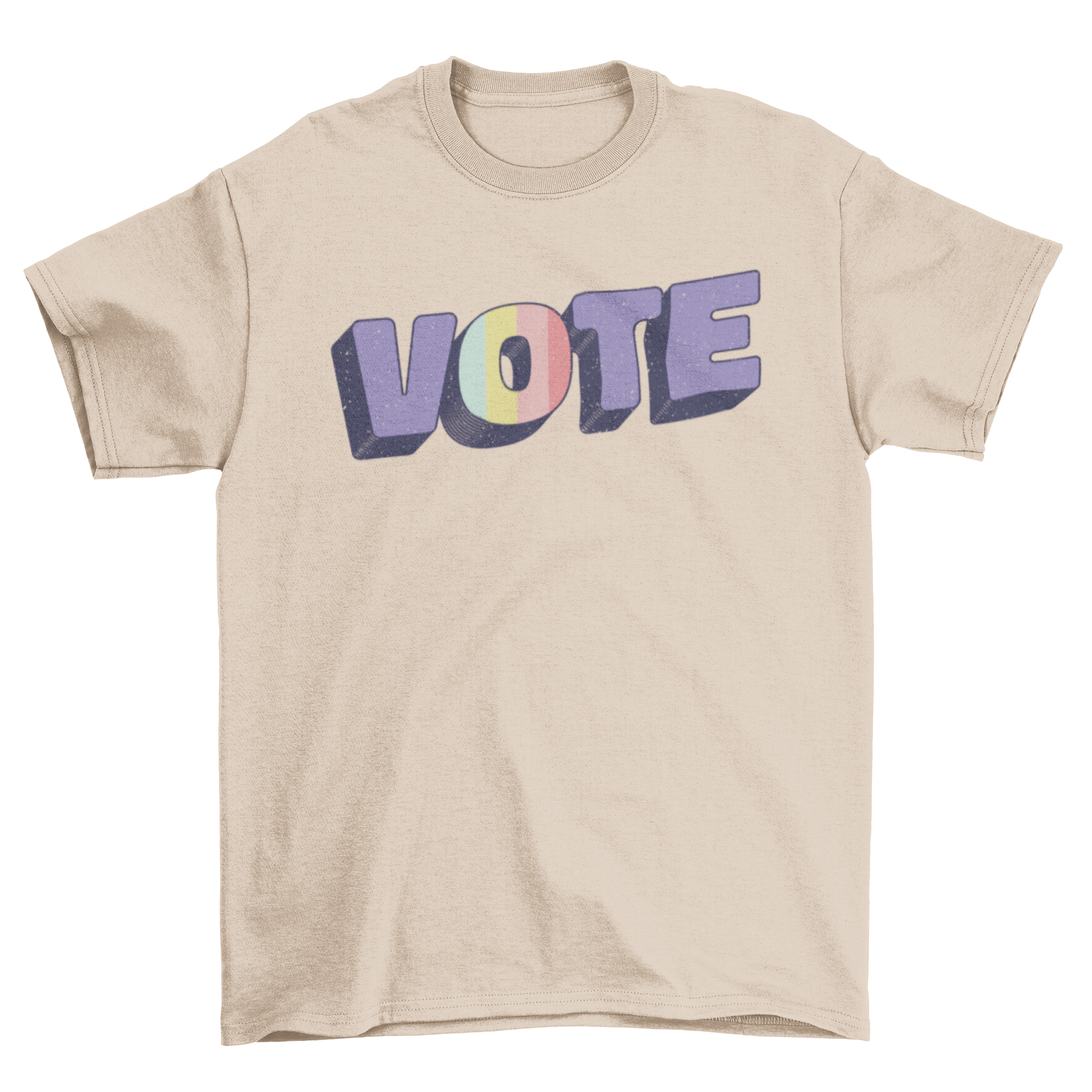 Vote quote t-shirt featuring bold lettering that reads 'VOTE', designed for activism and civic engagement.