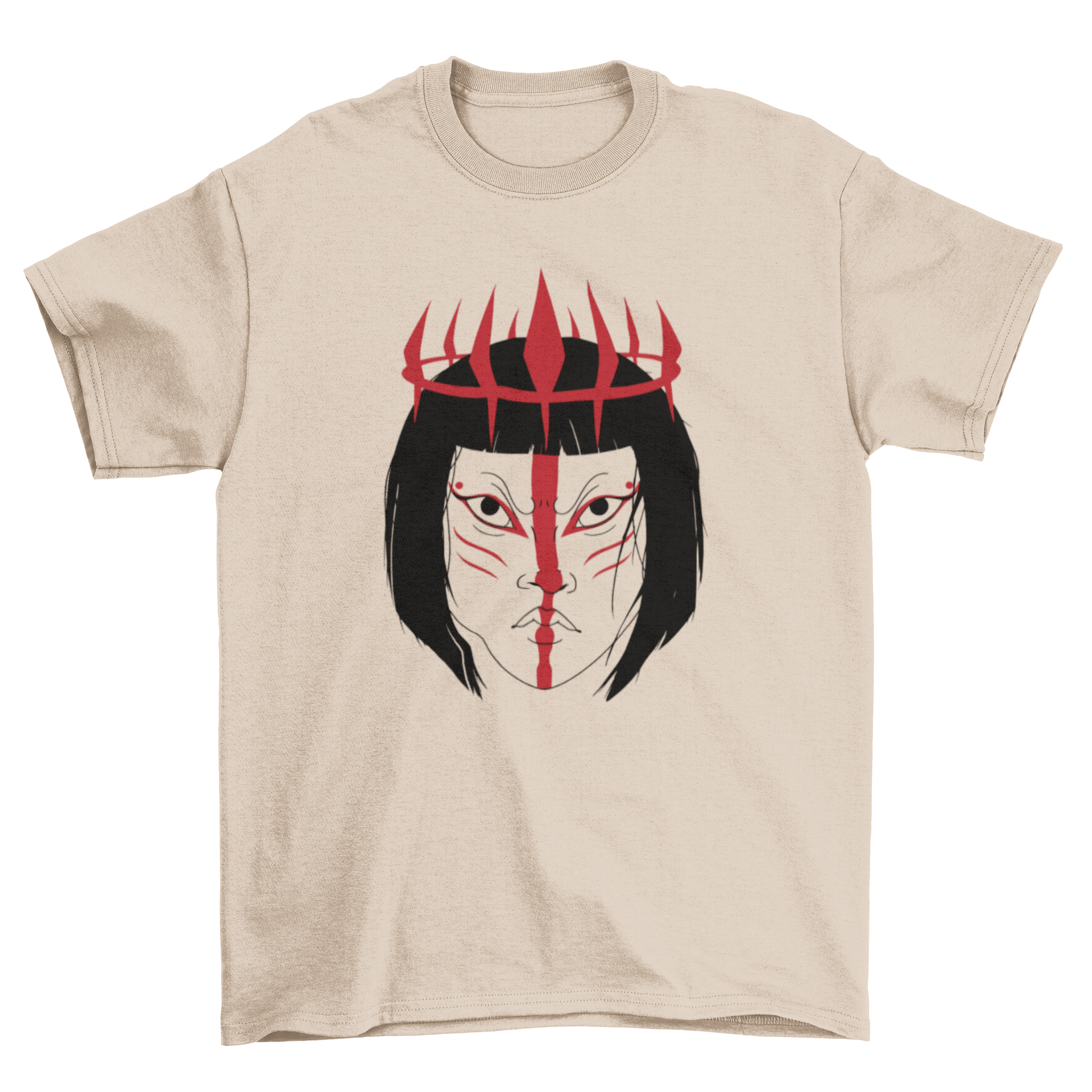 A stylish Warrior Princess T-shirt featuring a bold design of a fierce female warrior, perfect for empowering casual wear.