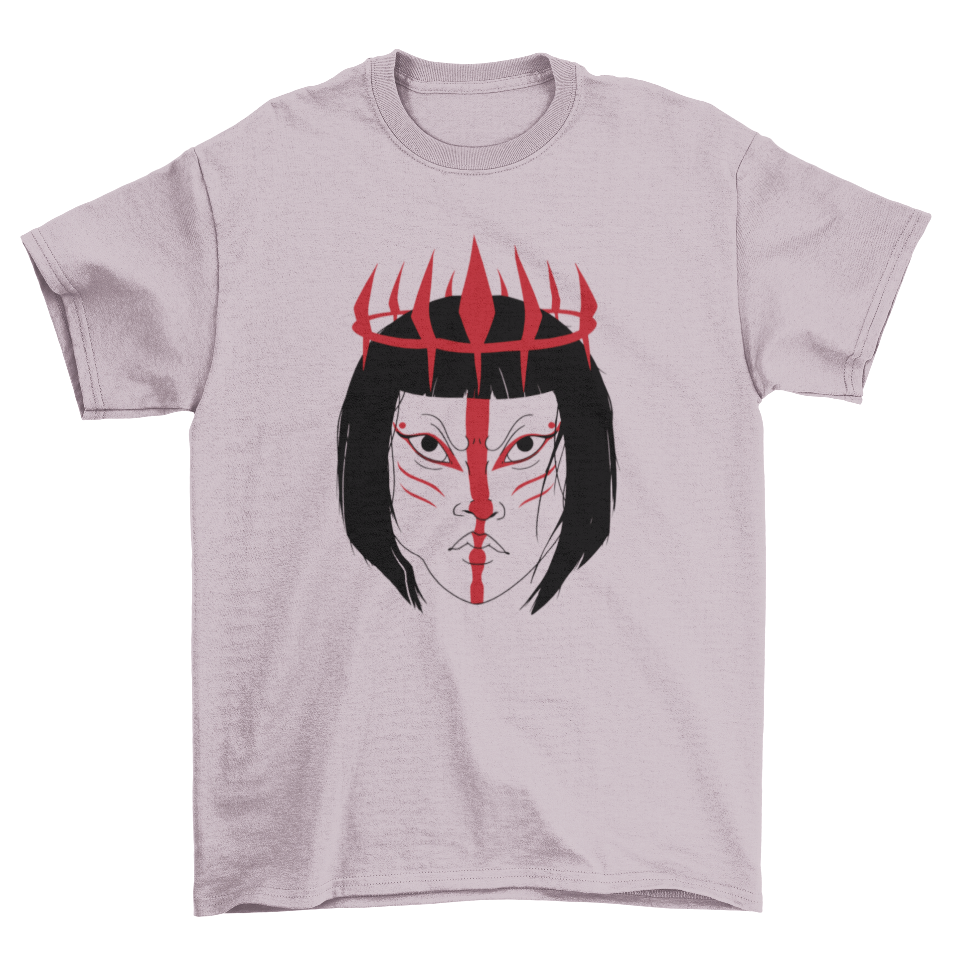 A stylish Warrior Princess T-shirt featuring a bold design of a fierce female warrior, perfect for empowering casual wear.