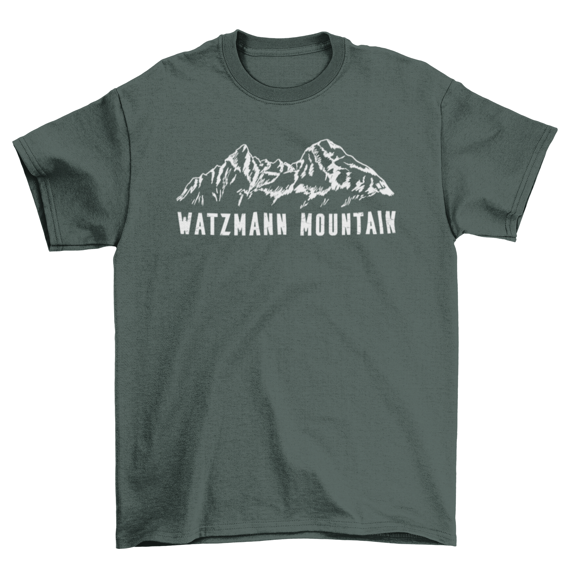 A stylish Watzmann mountain t-shirt featuring a graphic design of the iconic mountain, perfect for outdoor enthusiasts.