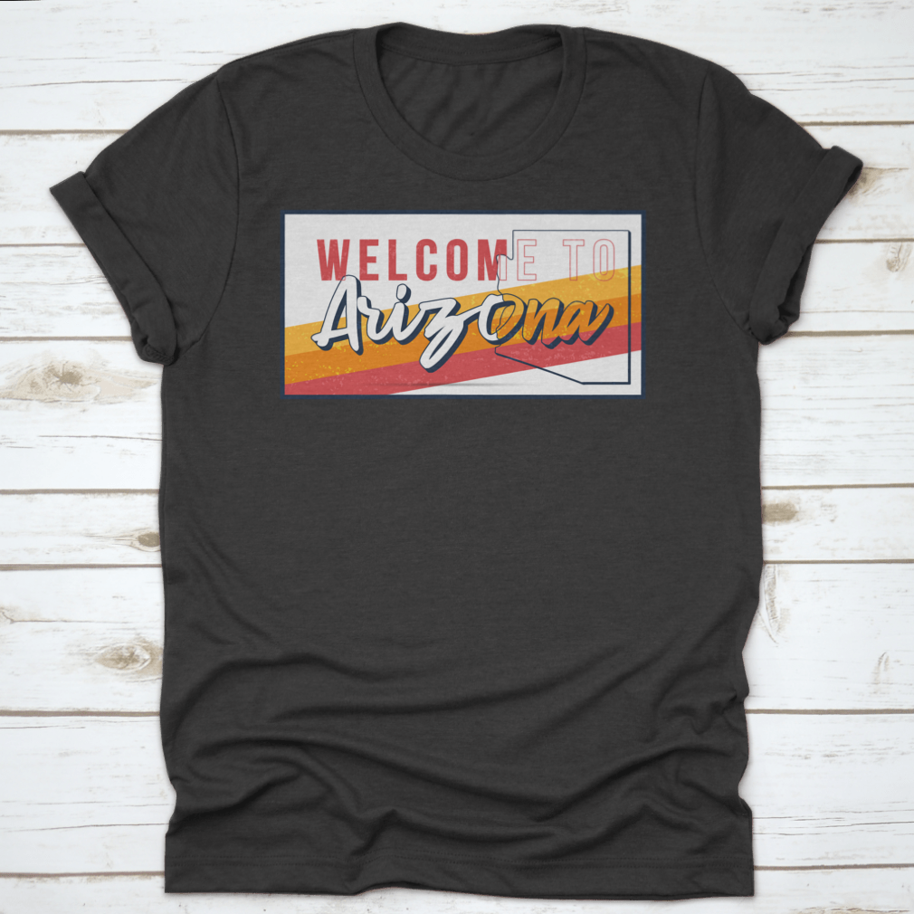 Welcome To Arizona Vintage Rusty Metal Sign featuring a grunge style design with weathered textures and rustic colors.