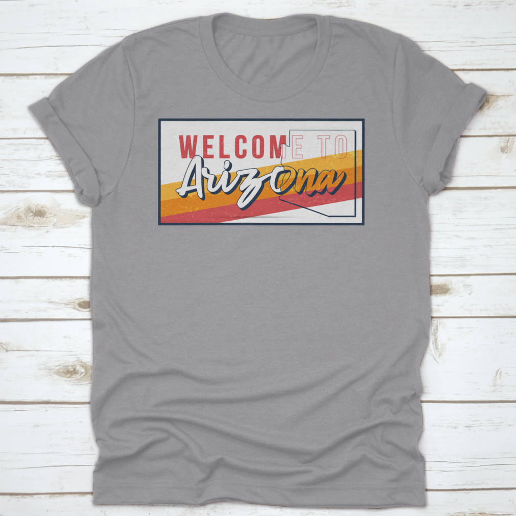 Welcome To Arizona Vintage Rusty Metal Sign featuring a grunge style design with weathered textures and rustic colors.