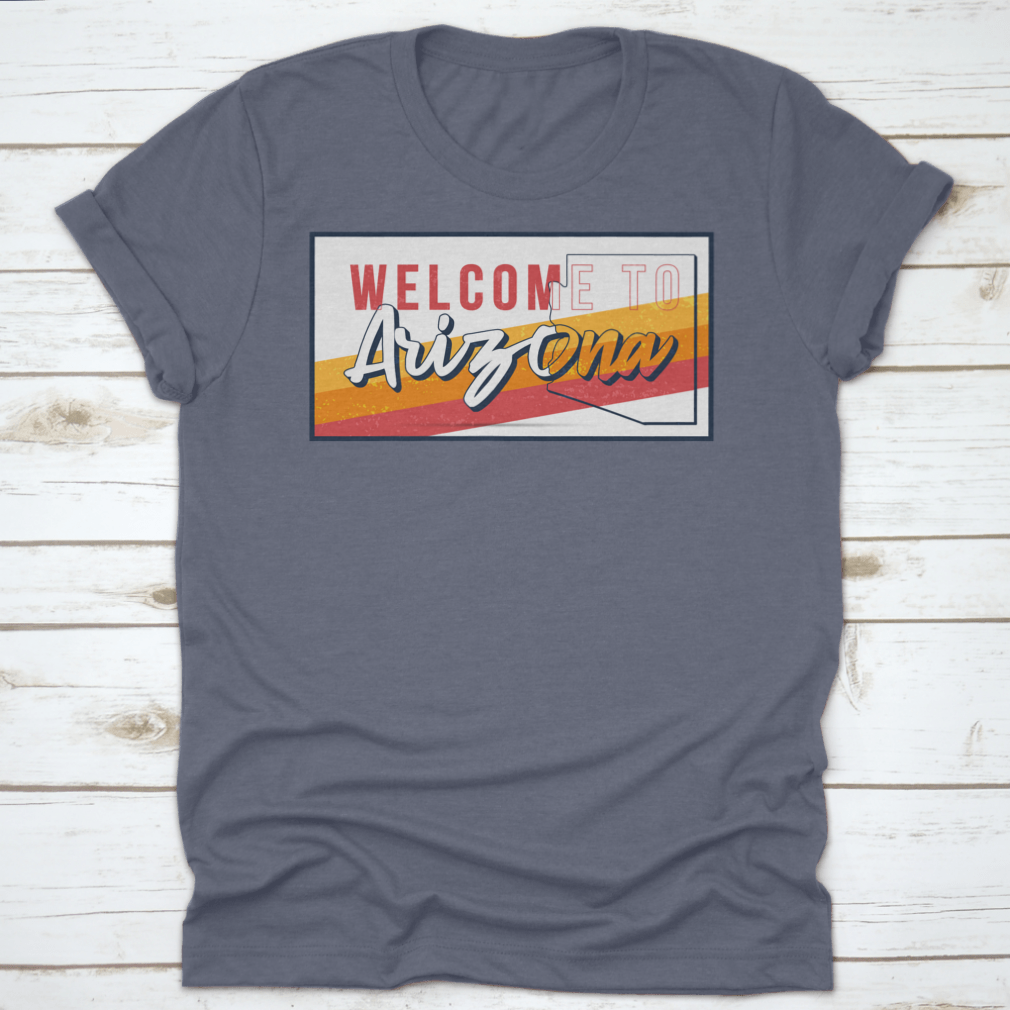 Welcome To Arizona Vintage Rusty Metal Sign featuring a grunge style design with weathered textures and rustic colors.