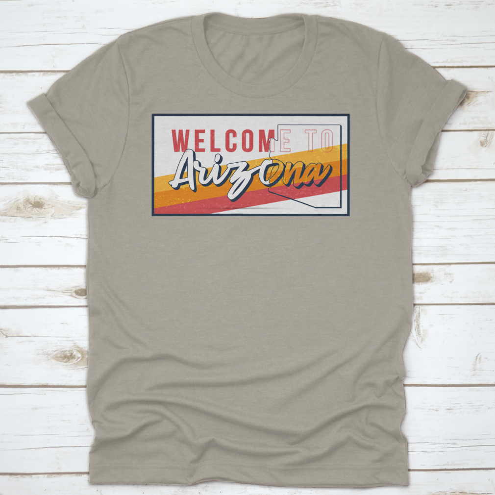 Welcome To Arizona Vintage Rusty Metal Sign featuring a grunge style design with weathered textures and rustic colors.