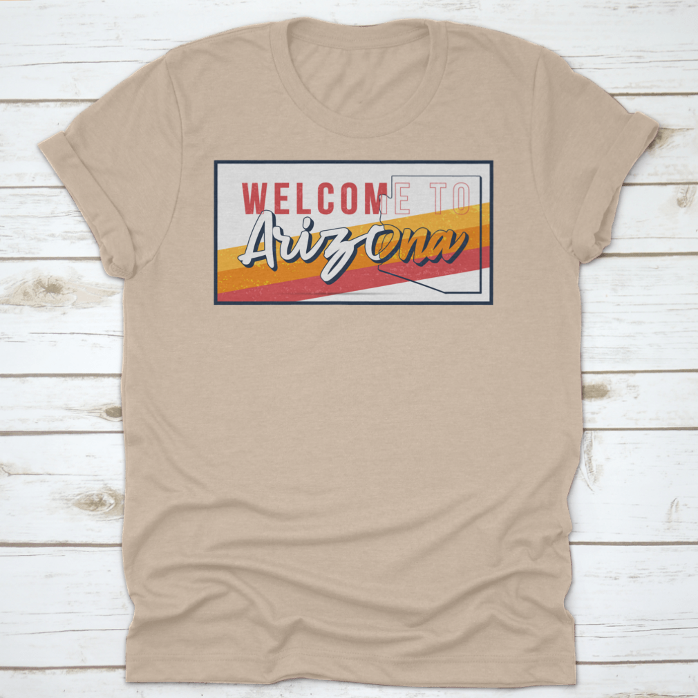 Welcome To Arizona Vintage Rusty Metal Sign featuring a grunge style design with weathered textures and rustic colors.