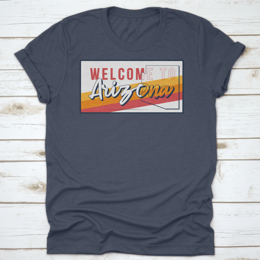 Welcome To Arizona Vintage Rusty Metal Sign featuring a grunge style design with weathered textures and rustic colors.