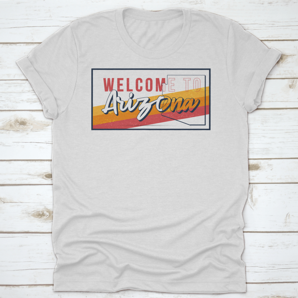 Welcome To Arizona Vintage Rusty Metal Sign featuring a grunge style design with weathered textures and rustic colors.