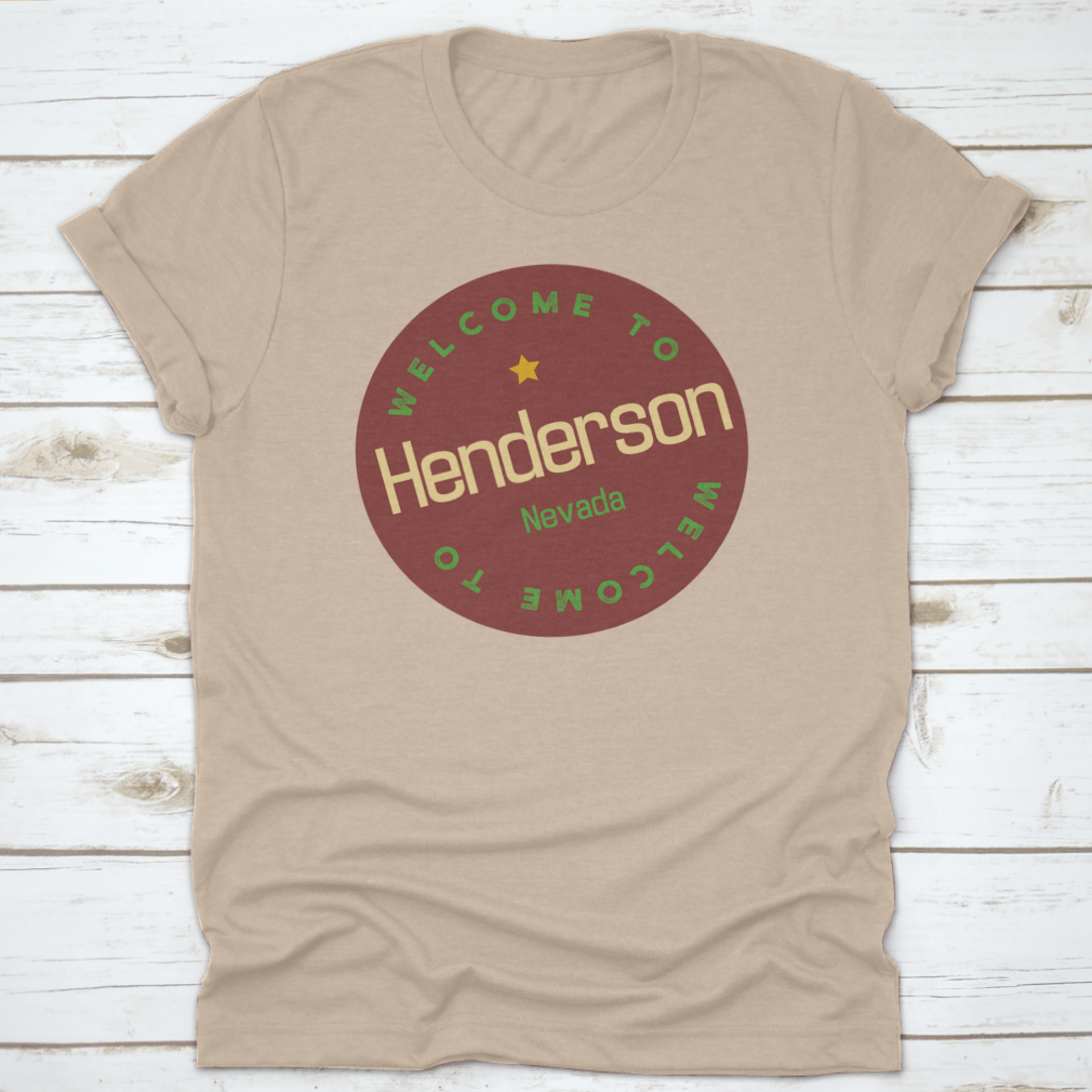 Henderson Nevada tourism badge sticker featuring vibrant colors and design, perfect for souvenirs.