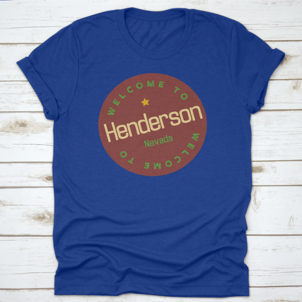 Henderson Nevada tourism badge sticker featuring vibrant colors and design, perfect for souvenirs.