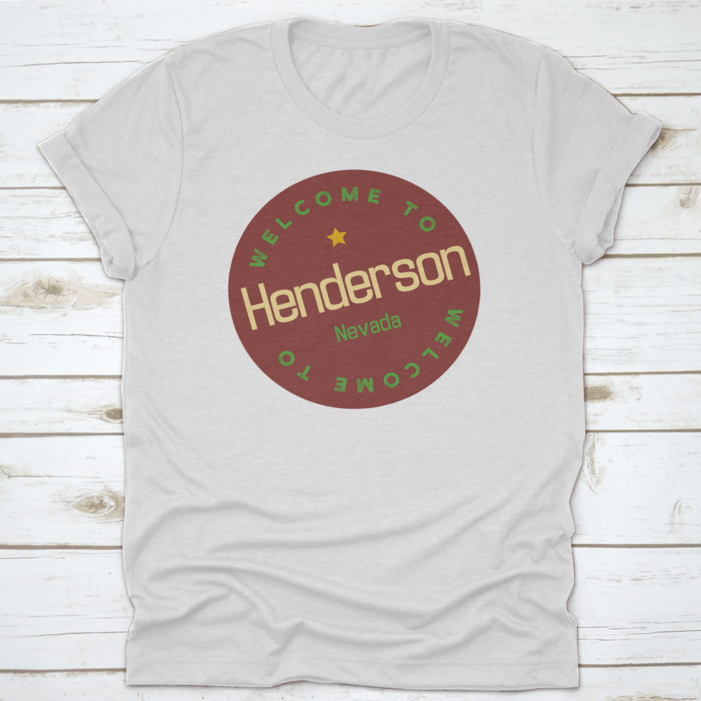 Henderson Nevada tourism badge sticker featuring vibrant colors and design, perfect for souvenirs.