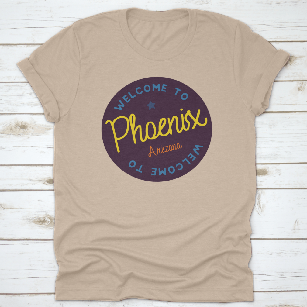 Welcome To Phoenix Arizona Tourism Badge sticker, showcasing vibrant colors and design, perfect for tourists and locals.