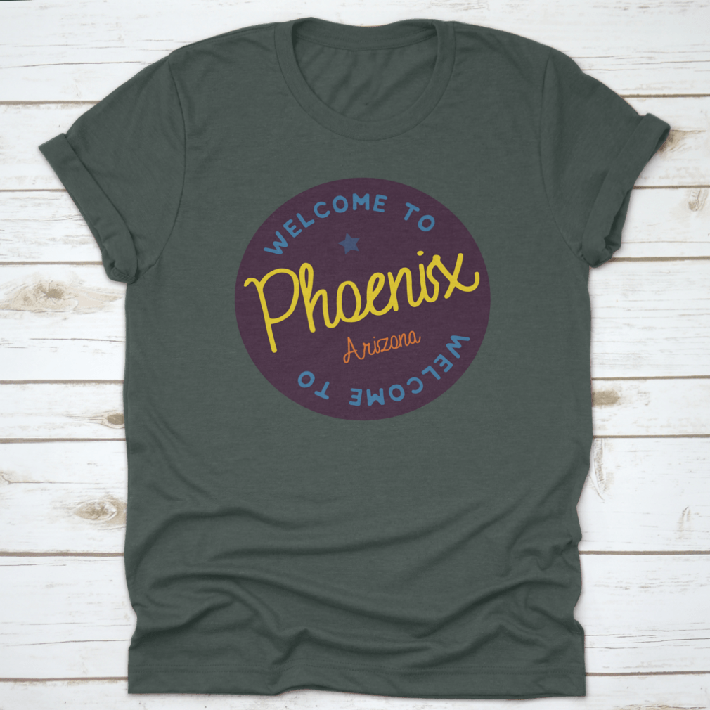 Welcome To Phoenix Arizona Tourism Badge sticker, showcasing vibrant colors and design, perfect for tourists and locals.