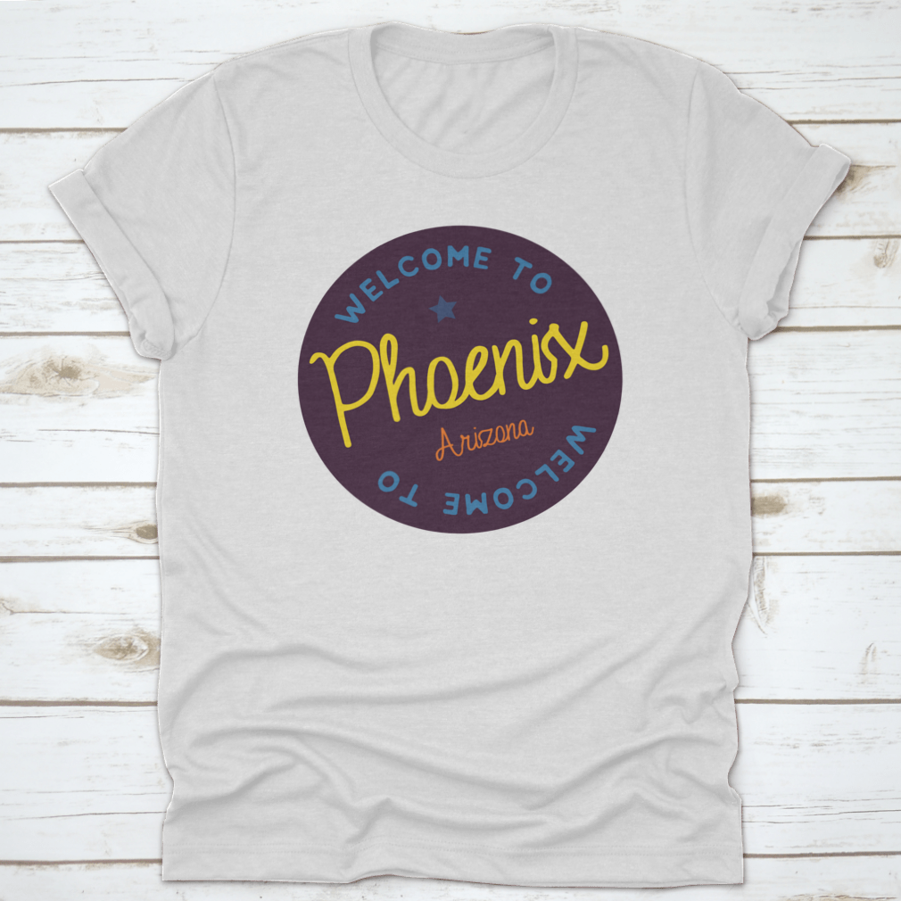 Welcome To Phoenix Arizona Tourism Badge sticker, showcasing vibrant colors and design, perfect for tourists and locals.