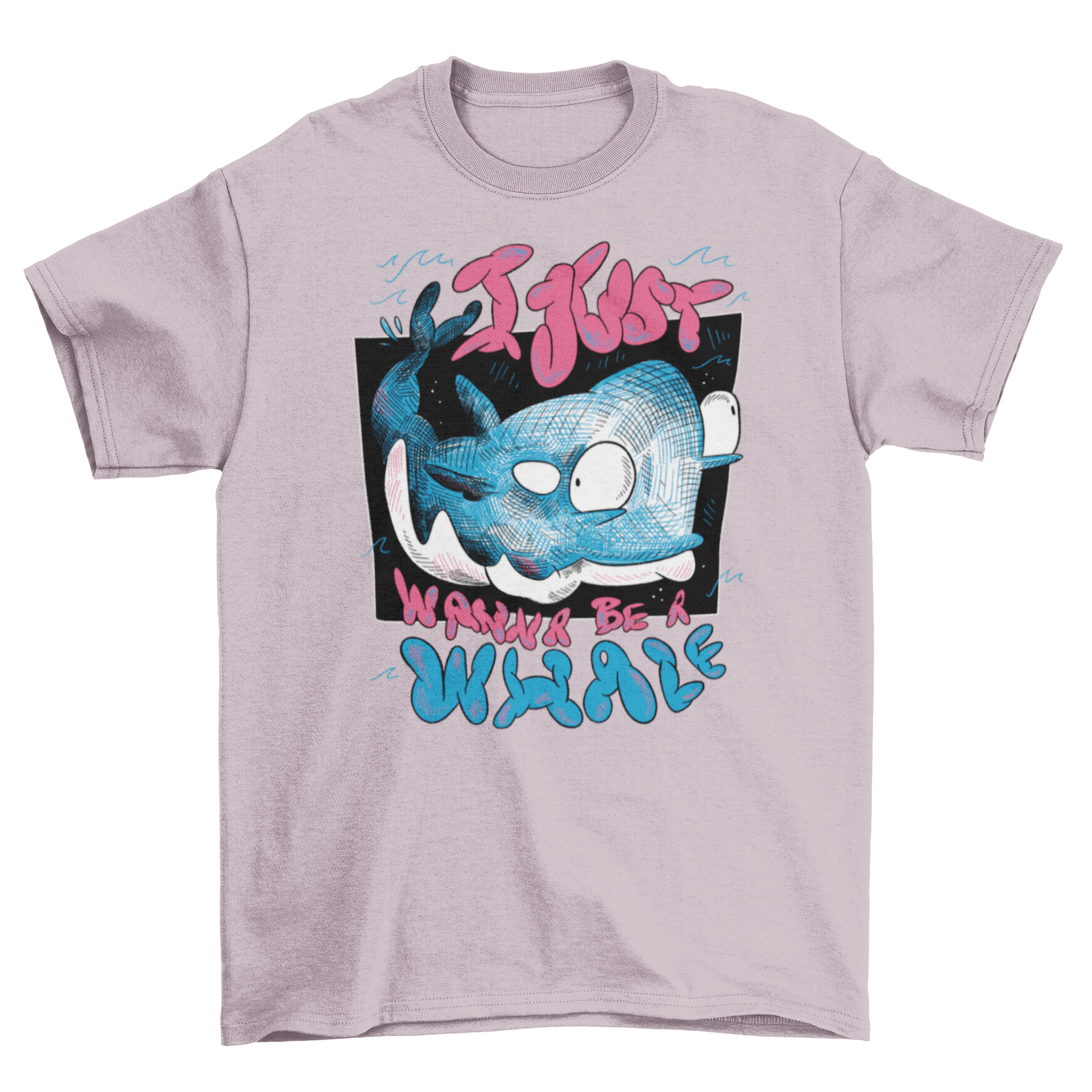 Whale ocean sketch t-shirt featuring a whale swimming and a quote, perfect for ocean lovers.