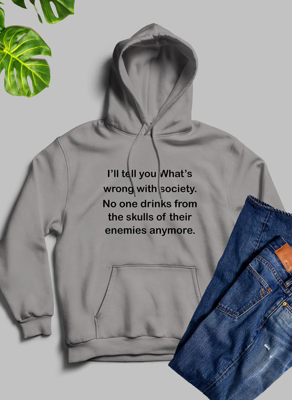 What Is Wrong With Society Hoodie featuring a unique artistic design, cozy fleece material, and adjustable hood for comfort.