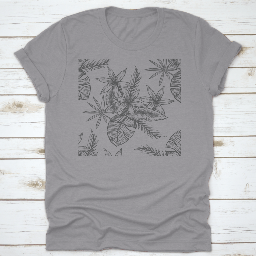 A stylish Wild Plants and Flowers T-Shirt featuring vibrant tropical designs on a soft cotton fabric.