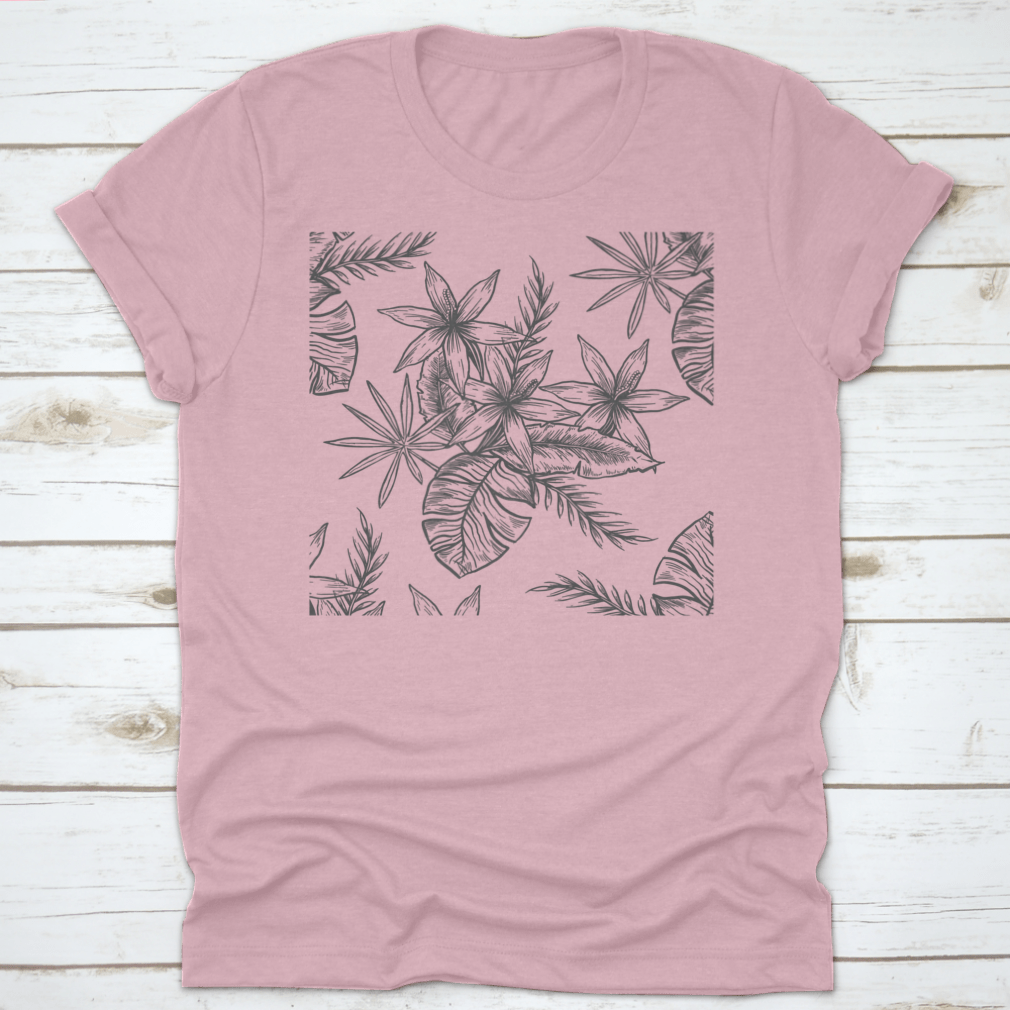 A stylish Wild Plants and Flowers T-Shirt featuring vibrant tropical designs on a soft cotton fabric.