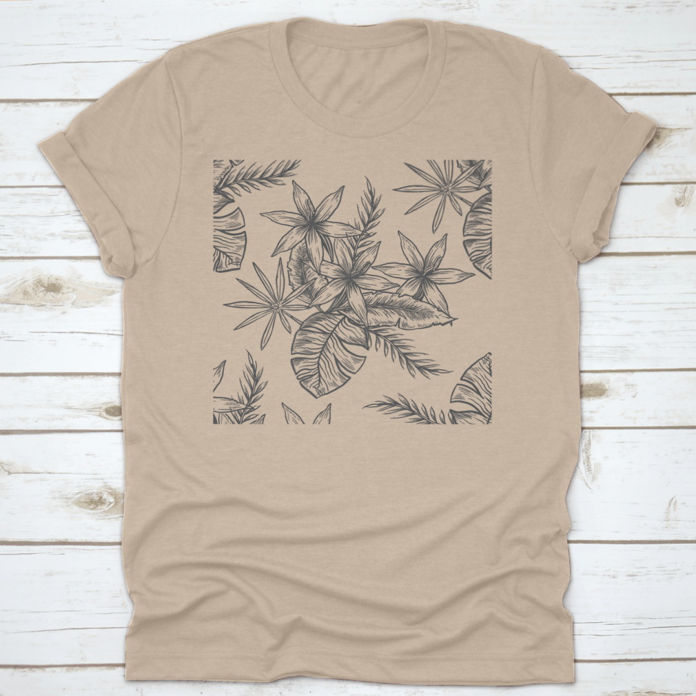 A stylish Wild Plants and Flowers T-Shirt featuring vibrant tropical designs on a soft cotton fabric.