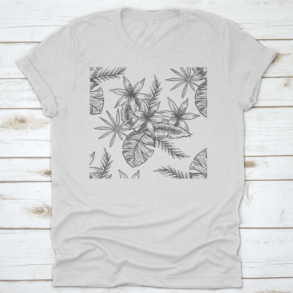 A stylish Wild Plants and Flowers T-Shirt featuring vibrant tropical designs on a soft cotton fabric.