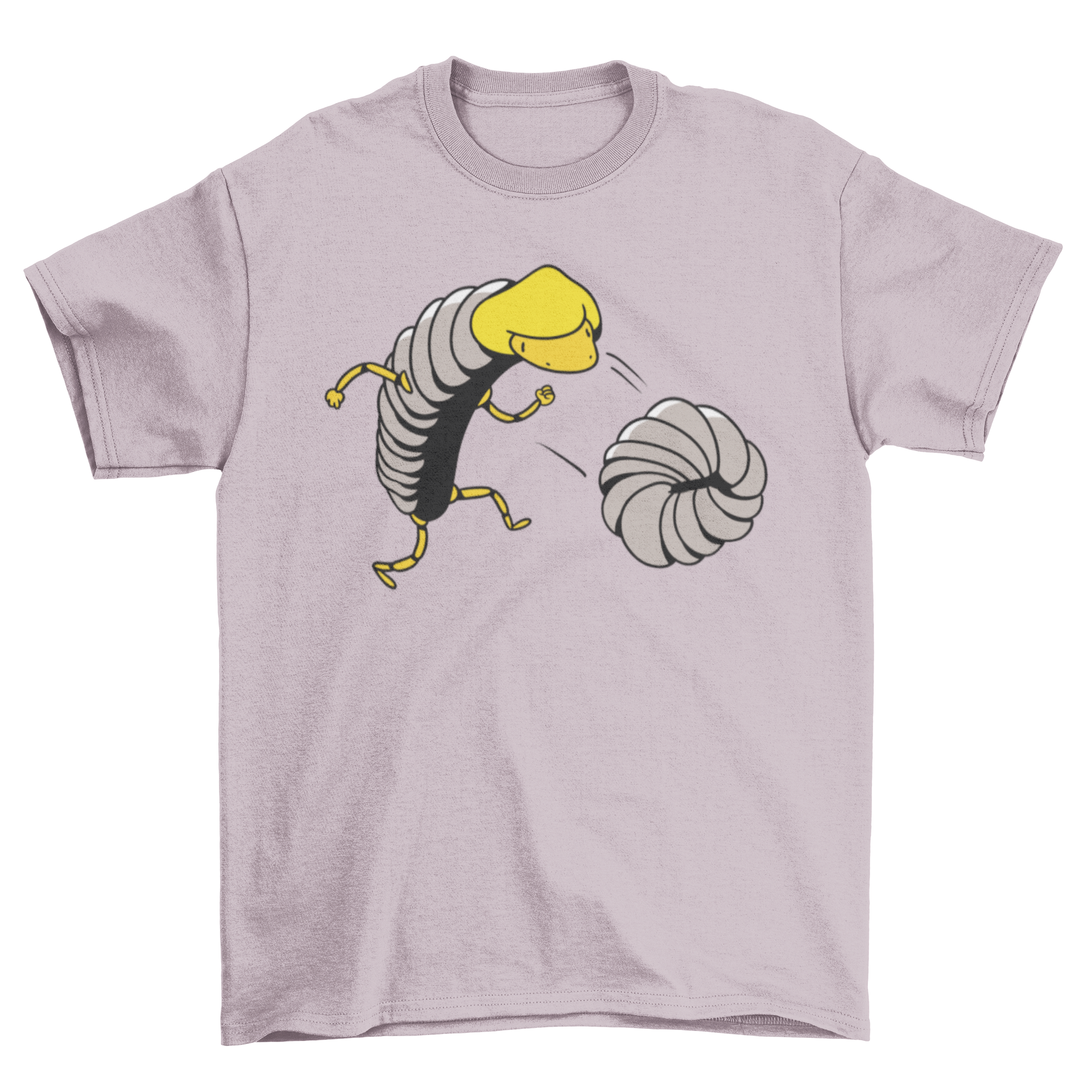 A stylish Woodlice Running T-Shirt featuring a unique graphic design of woodlice in motion, perfect for nature lovers.