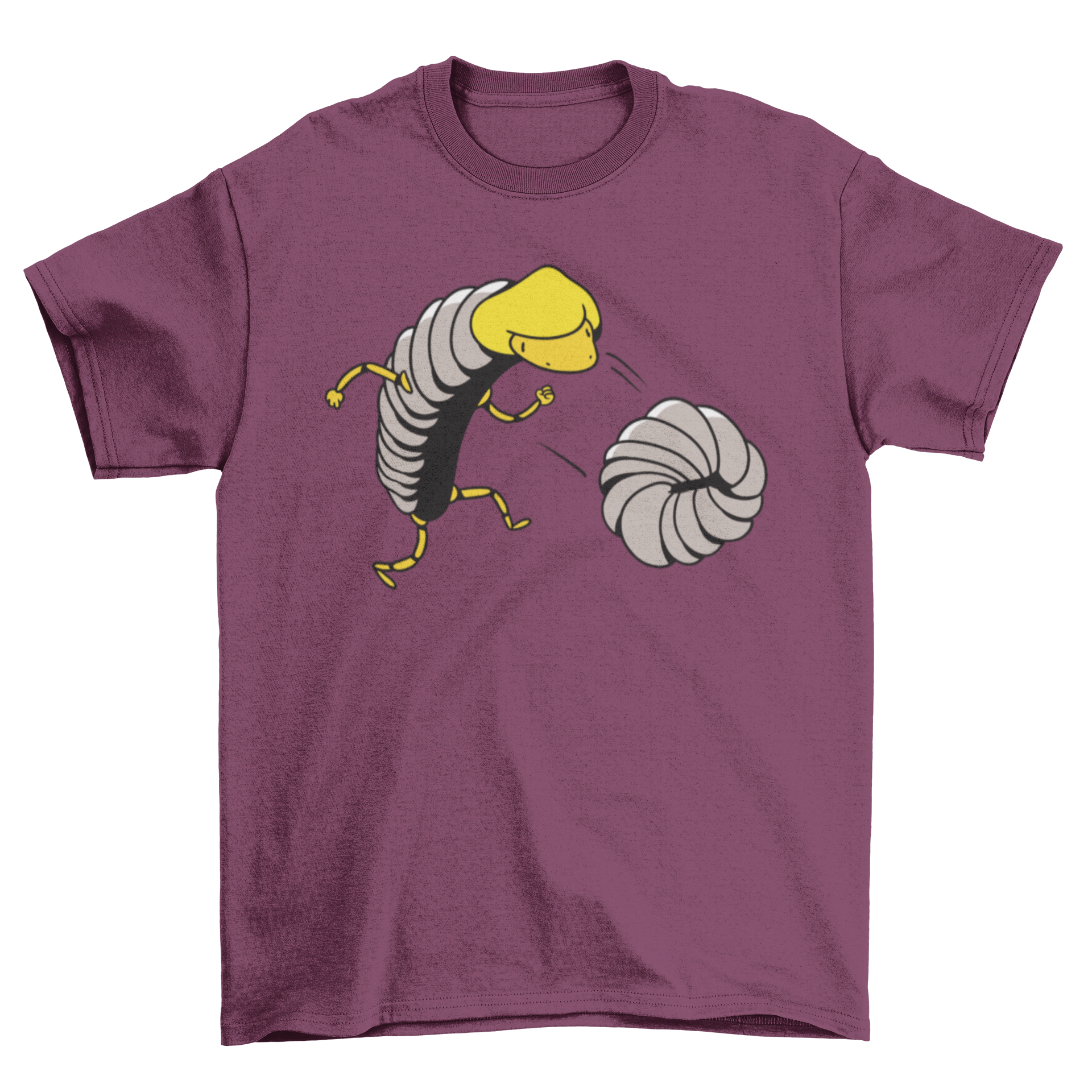 A stylish Woodlice Running T-Shirt featuring a unique graphic design of woodlice in motion, perfect for nature lovers.