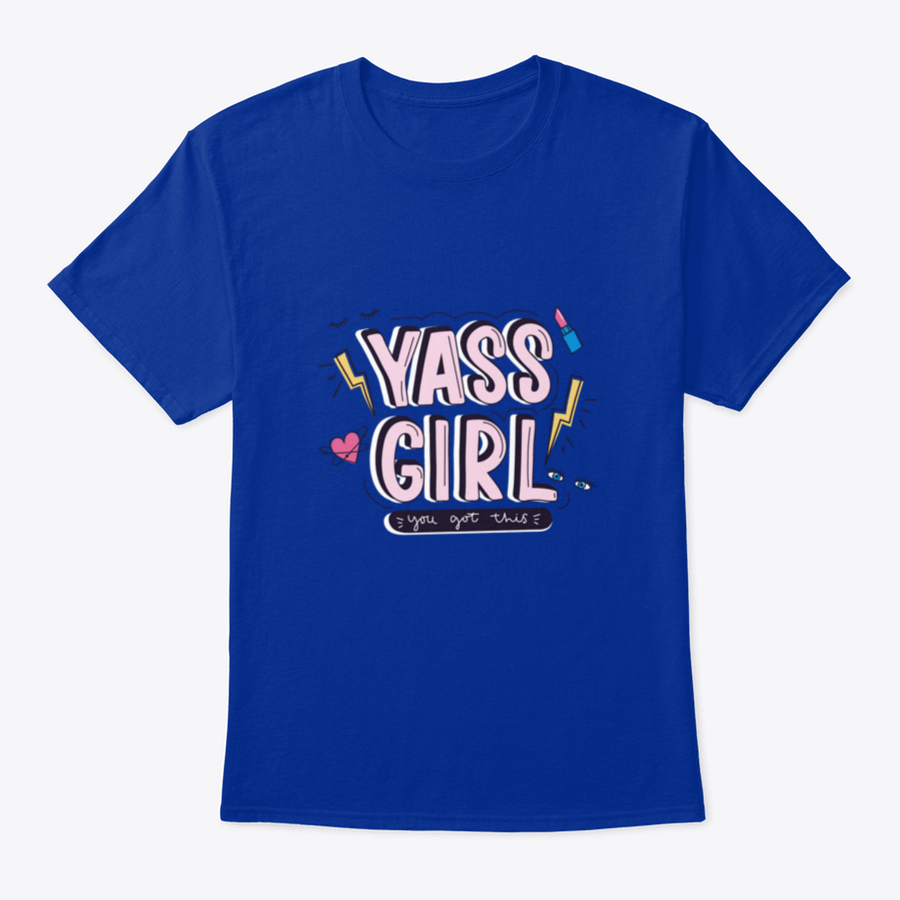 Yass Girl You Got This T-Shirt featuring a colorful doodle design on a soft cotton fabric.