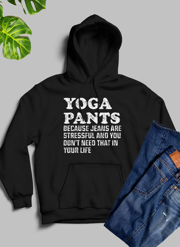 A stylish Yoga Pants Hoodie featuring a cozy fleece blend, adjustable hood, and vibrant artistic designs.