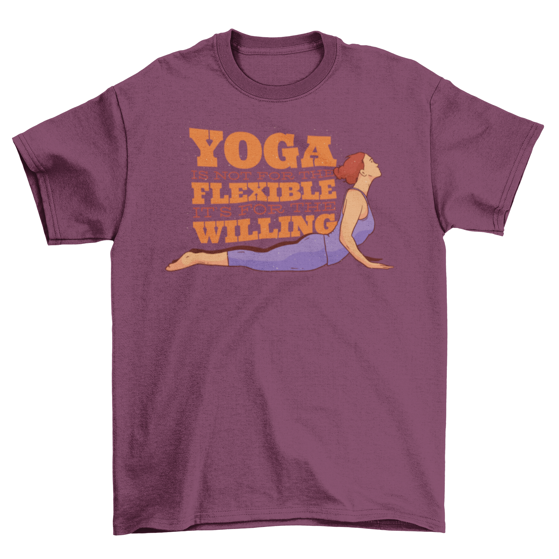 Yoga Quote Woman T-shirt featuring an inspiring quote and a woman in a yoga pose, perfect for yoga enthusiasts.