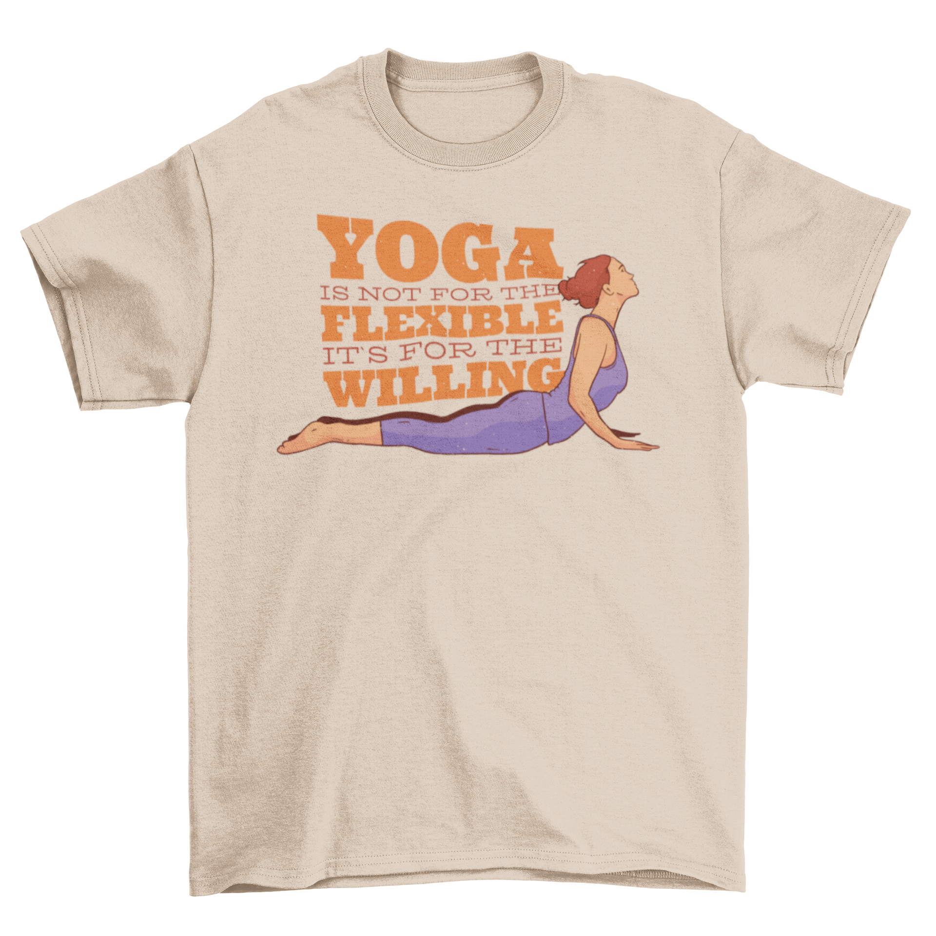 Yoga Quote Woman T-shirt featuring an inspiring quote and a woman in a yoga pose, perfect for yoga enthusiasts.