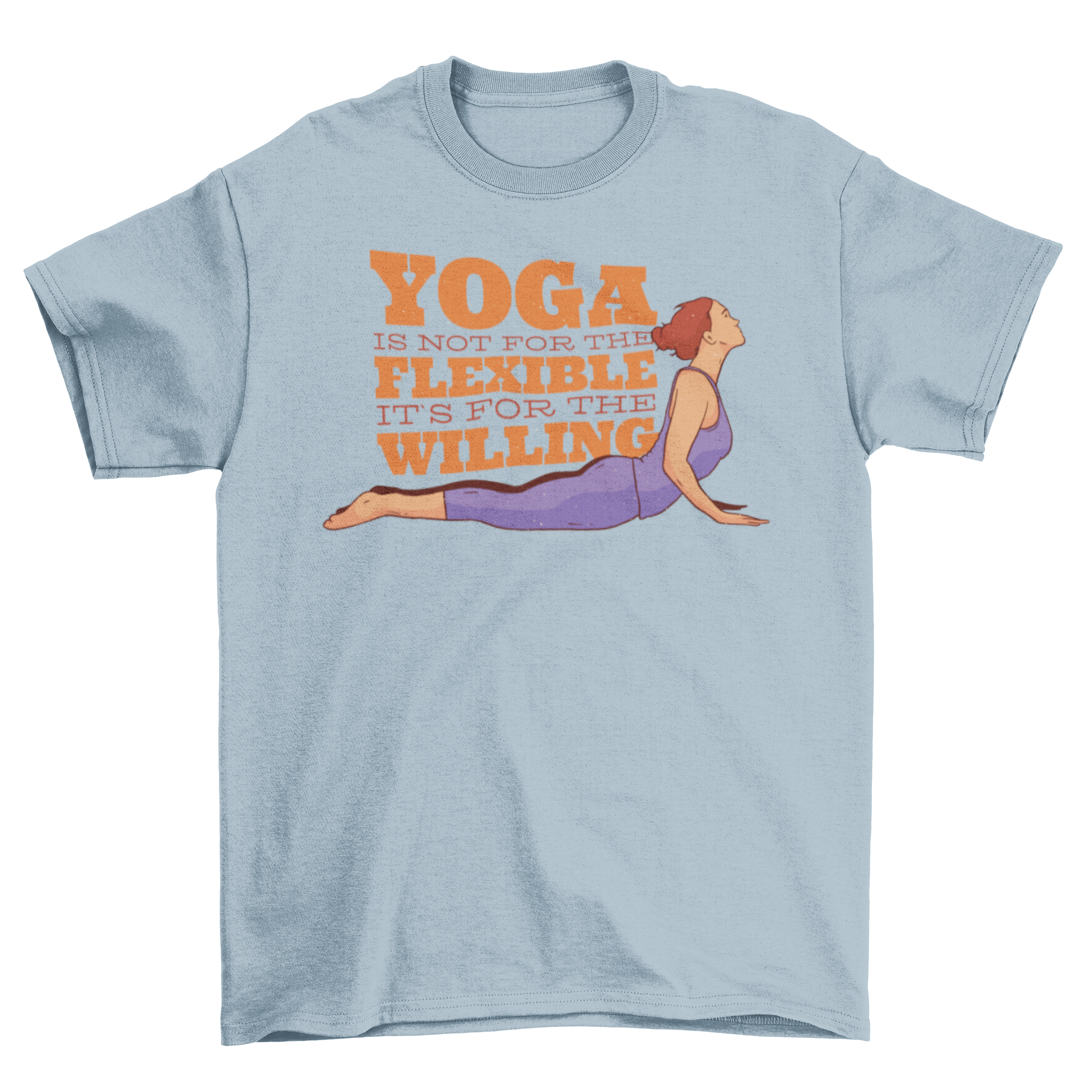 Yoga Quote Woman T-shirt featuring an inspiring quote and a woman in a yoga pose, perfect for yoga enthusiasts.