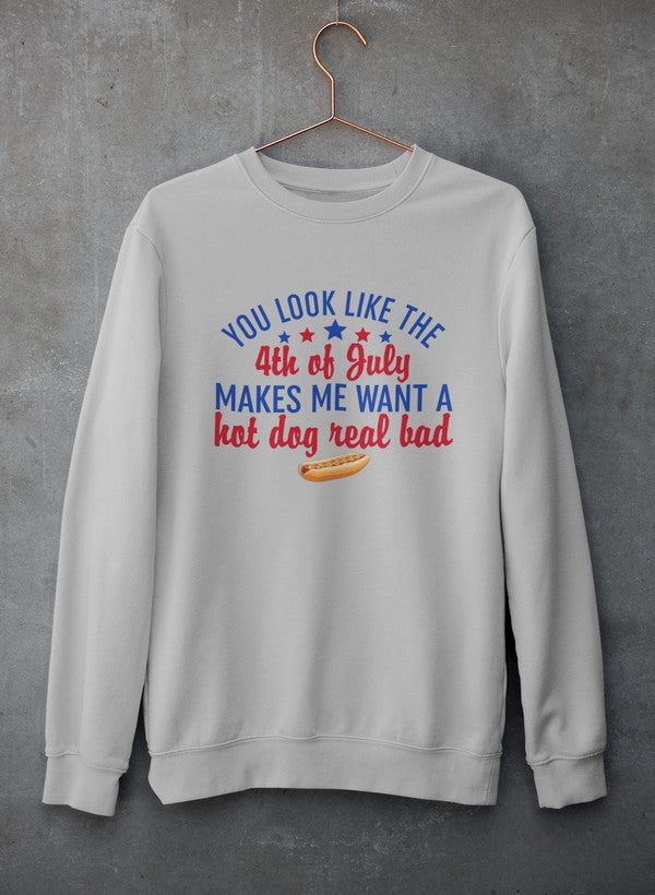 You Look Like The 4th Of July Sweat Shirt featuring a unique design by top artists, made from warm cotton/poly fleece blend.