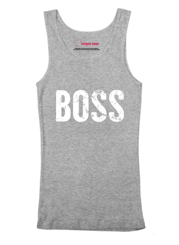 A stylish Boss Tank Top made from 100% cotton, available in various colors including black, white, and navy blue, showcasing its soft fabric and modern fit.