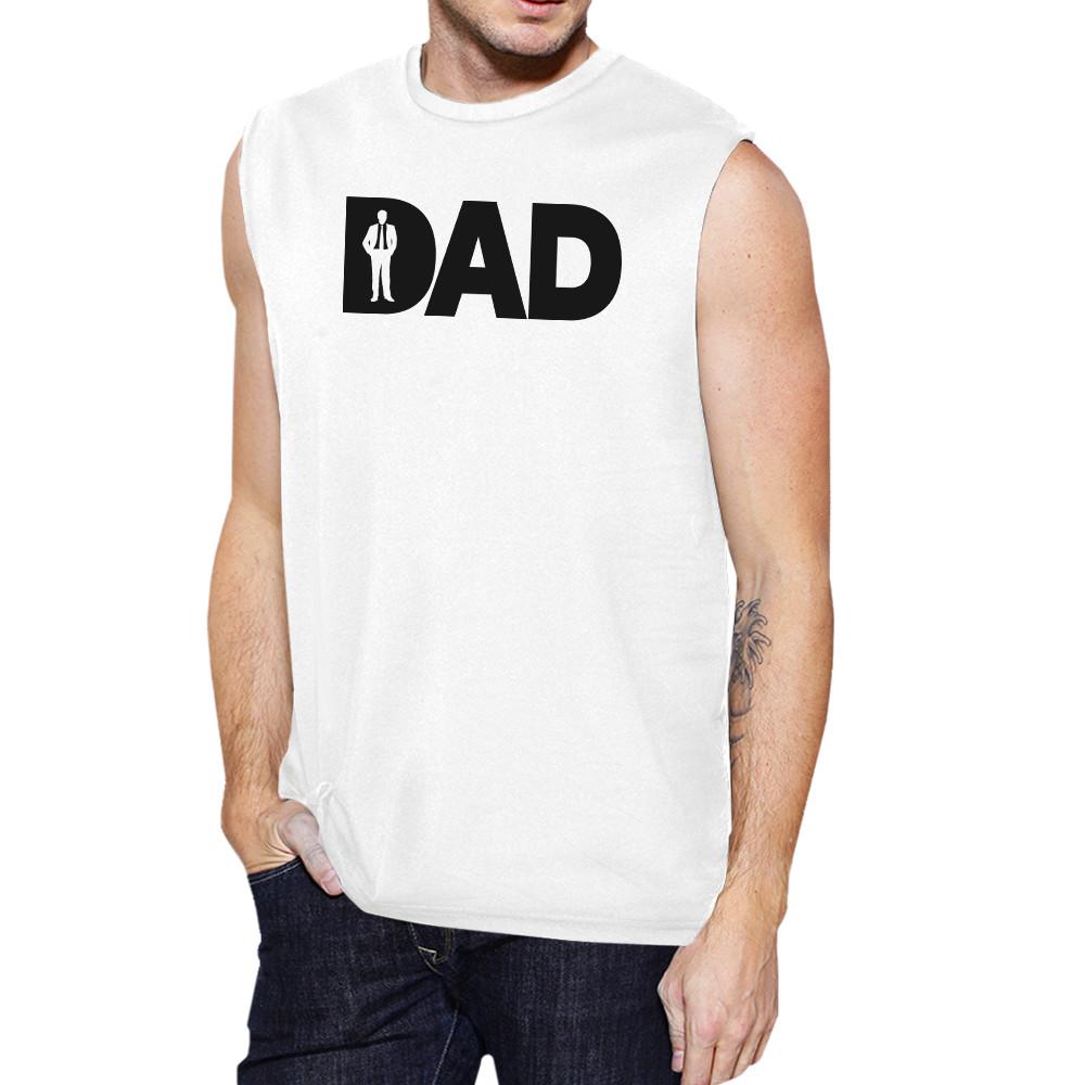 Main Dad Business Mens White Working Dad Muscle Tank image