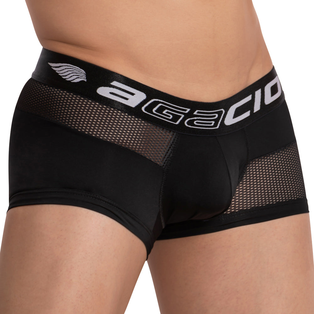 Agacio AGG059 Guy Boxer made from polyamide spandex, showcasing its soft fabric and stylish design.