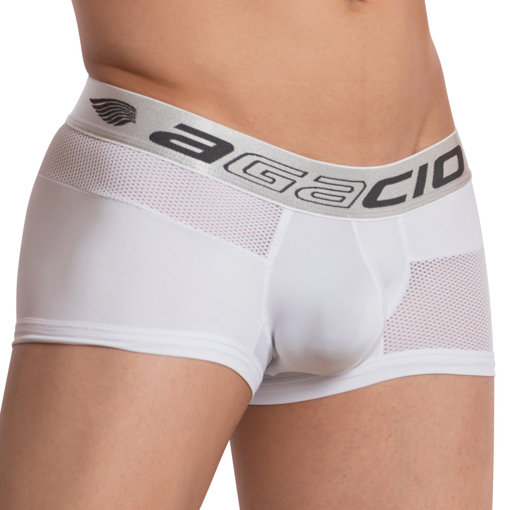 Agacio AGG059 Guy Boxer made from polyamide spandex, showcasing its soft fabric and stylish design.