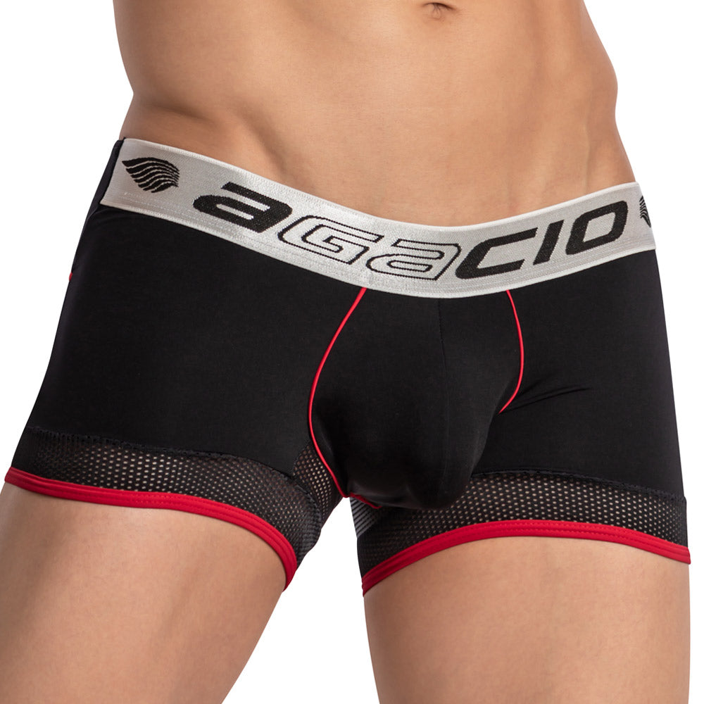 Agacio AGG076 Sturdy Bulge Pouch Boxer Trunk showcasing soft cotton fabric and stylish bulge pouch design.