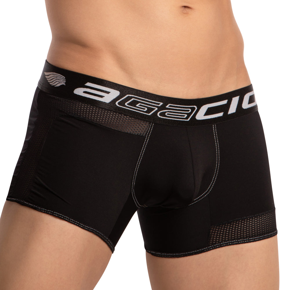 Agacio AGG079 Ultra Comfortable Boxer featuring breathable mesh fabric and stretchy cotton for a snug fit.