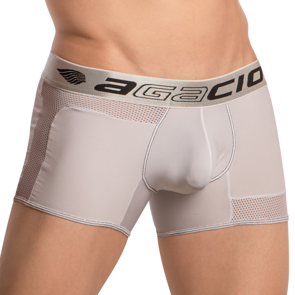 Agacio AGG079 Ultra Comfortable Boxer featuring breathable mesh fabric and stretchy cotton for a snug fit.