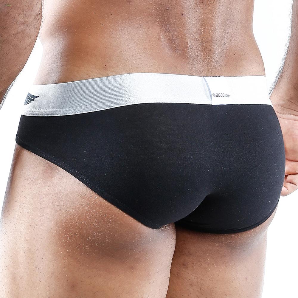 Agacio AGH012 Brief showcasing its smooth fabric and contouring pouch design for enhanced support.