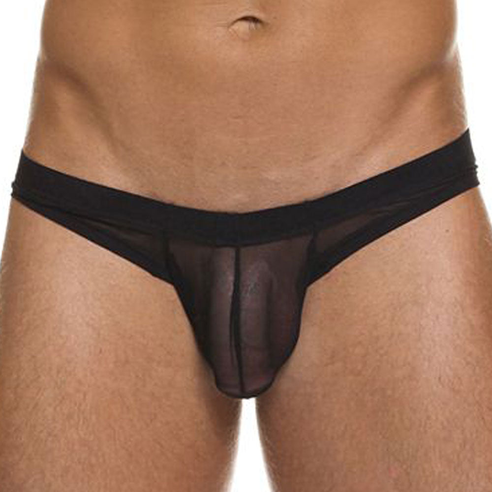 Cover Male CM122 Cheeky Boxer Sheer in white, showcasing a snug fit and sheer fabric design.